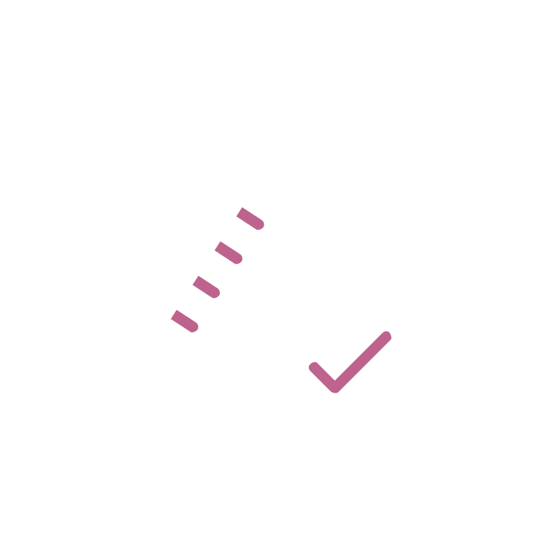 Needle and checkmark icon