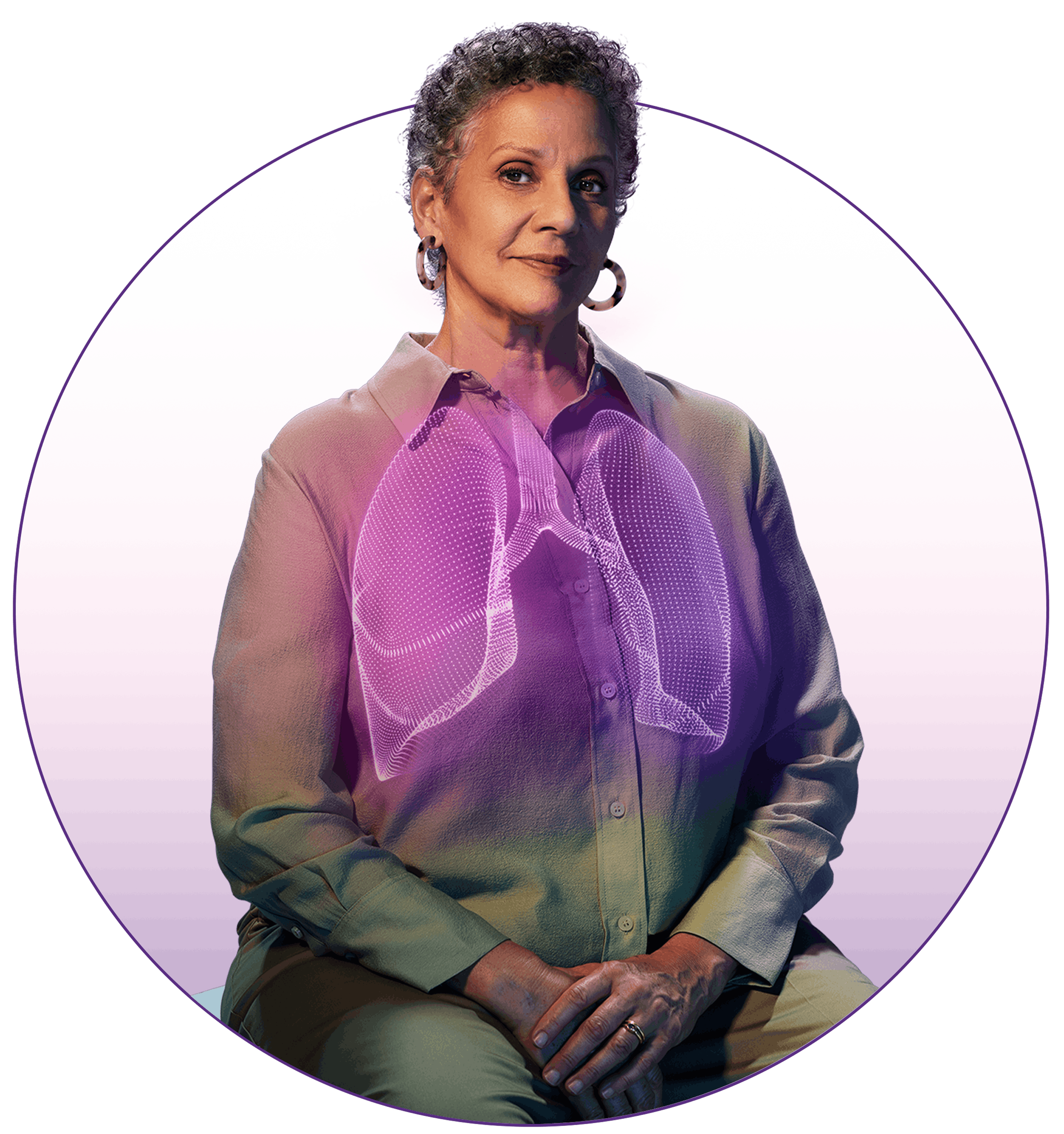 Female chronic pulmonary disease patient