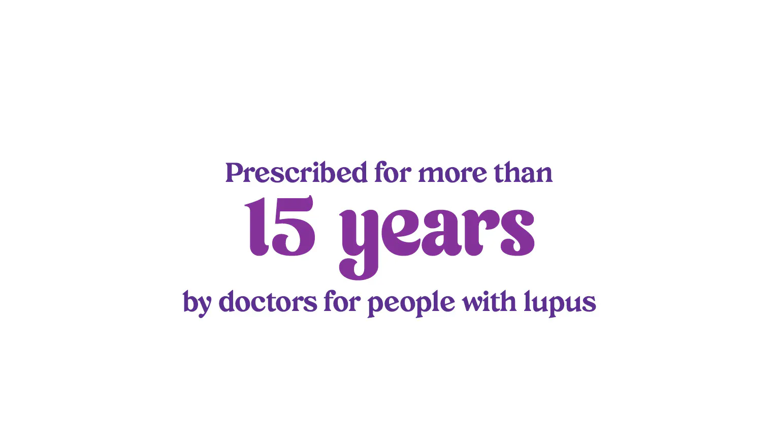 Prescribed for more than 15 years by doctors for people with lupus Prescribed for more than 15 years by doctors for people with lupus