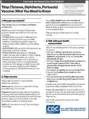 Tdap Info brochure