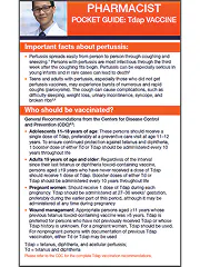 Tdap Pocket Guide Pharmacist