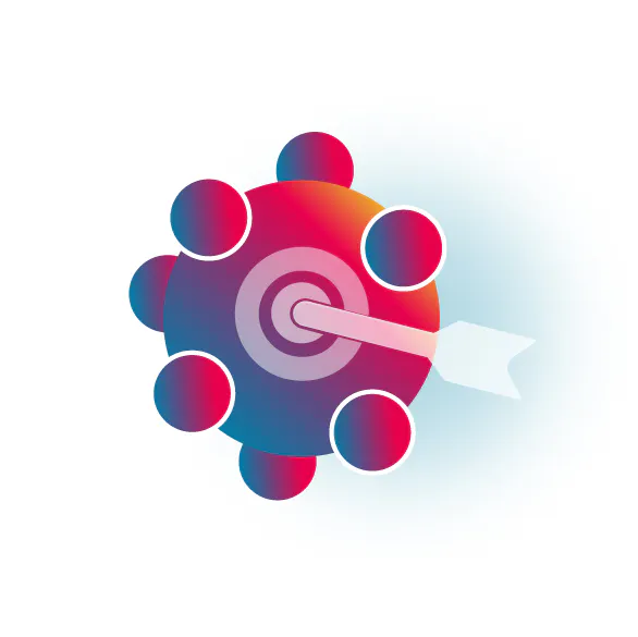 Arrow targeting tumor icon Arrow targeting tumor icon
