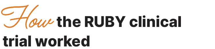 How the RUBY clinical trial worked How the RUBY clinical trial worked