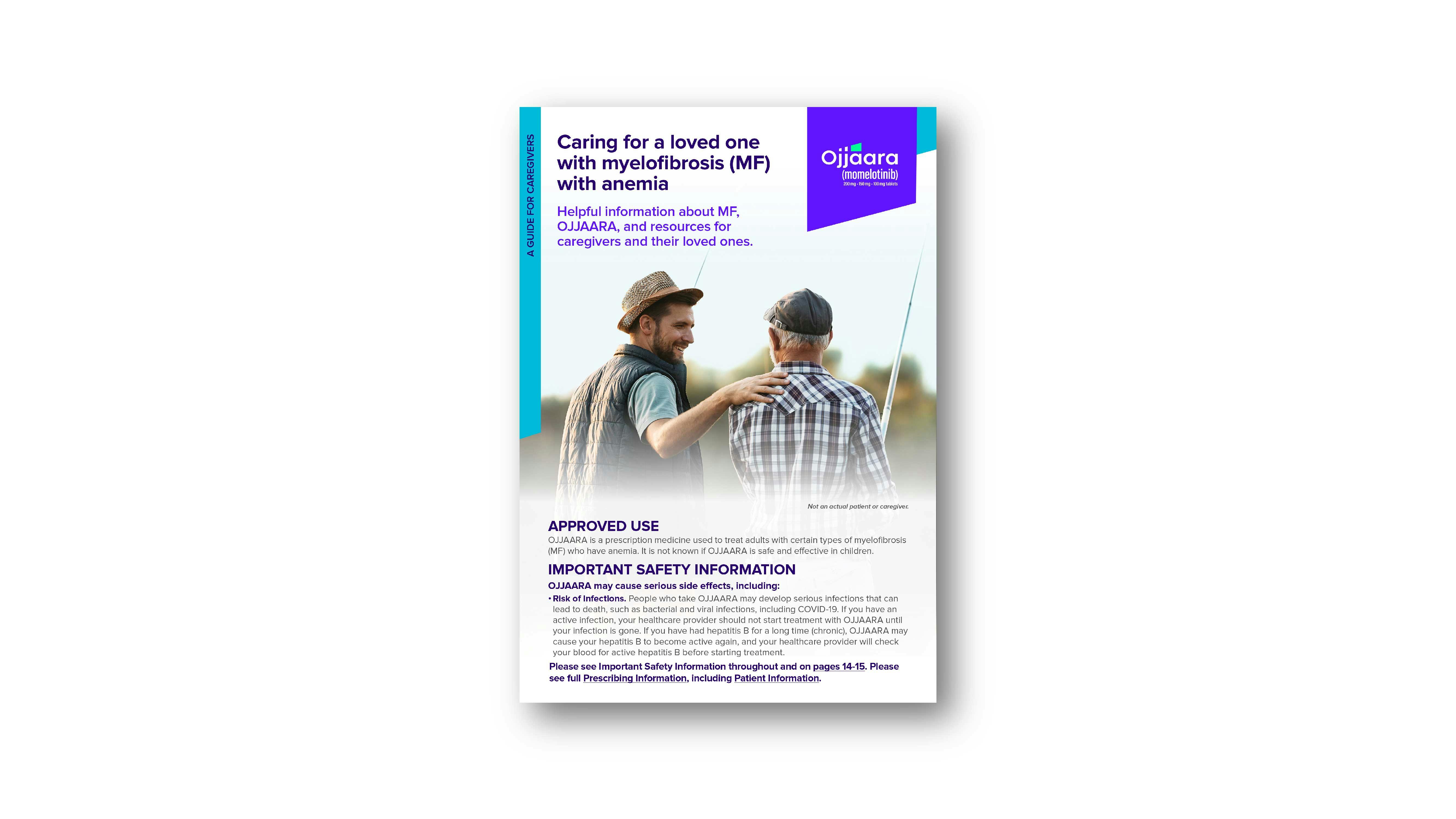 Caregiver brochure for OJJAARA (momelotinib)