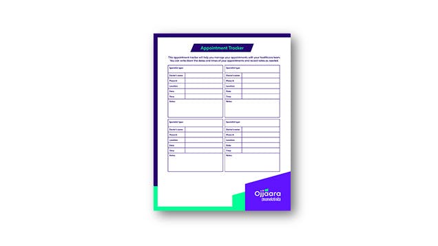 Myelofibrosis appointment tracker