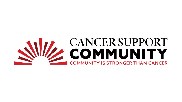 Cancer Support Community (CSC) (Comunidad de Apoyo para el cáncer): Logotipo de Community is Stronger Than Cancer (La Comunidad es más Fuerte que el Cáncer)