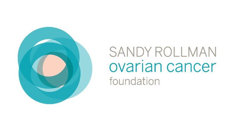 Logotipo de Sandy Rollman Ovarian Cancer Foundation (SROCF) (Fundación Sandy Rollman para el Cáncer de Ovario)