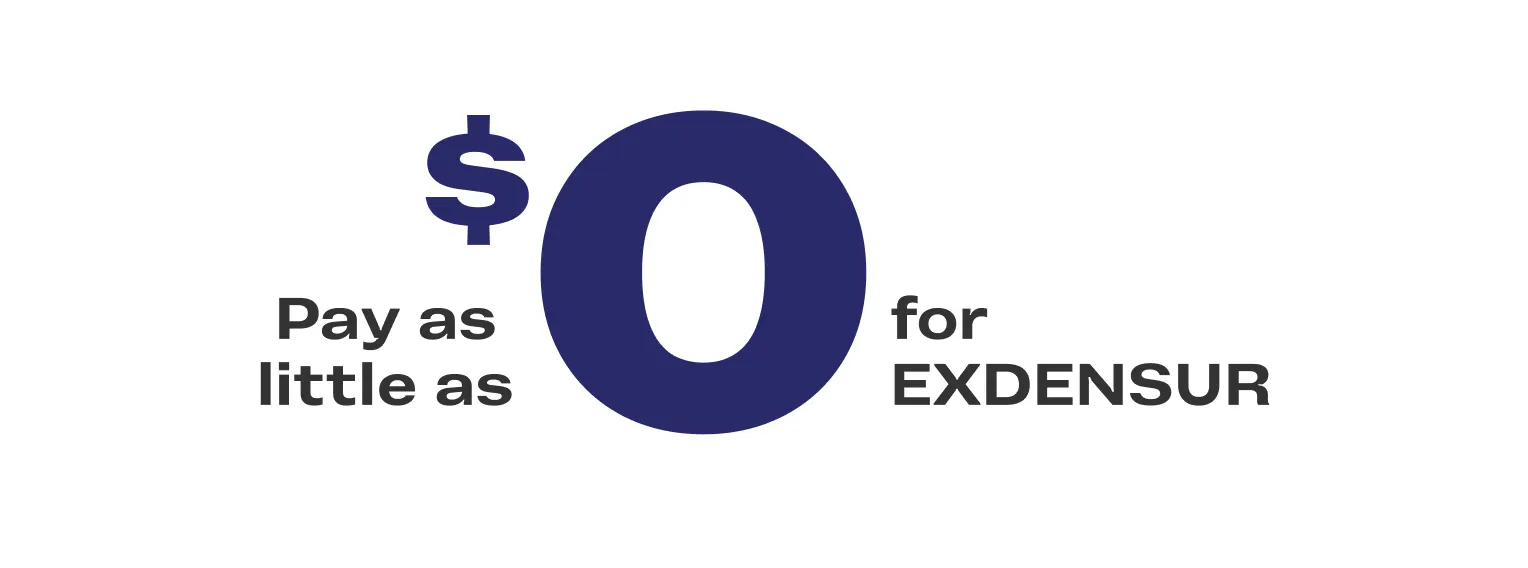 Pay as little as zero dollars for EXDENSUR