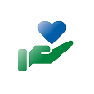 Hand and heart icon
