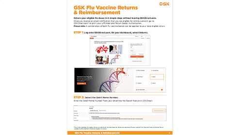 GSK Flu Vaccine Returns & Reimbursement Guide