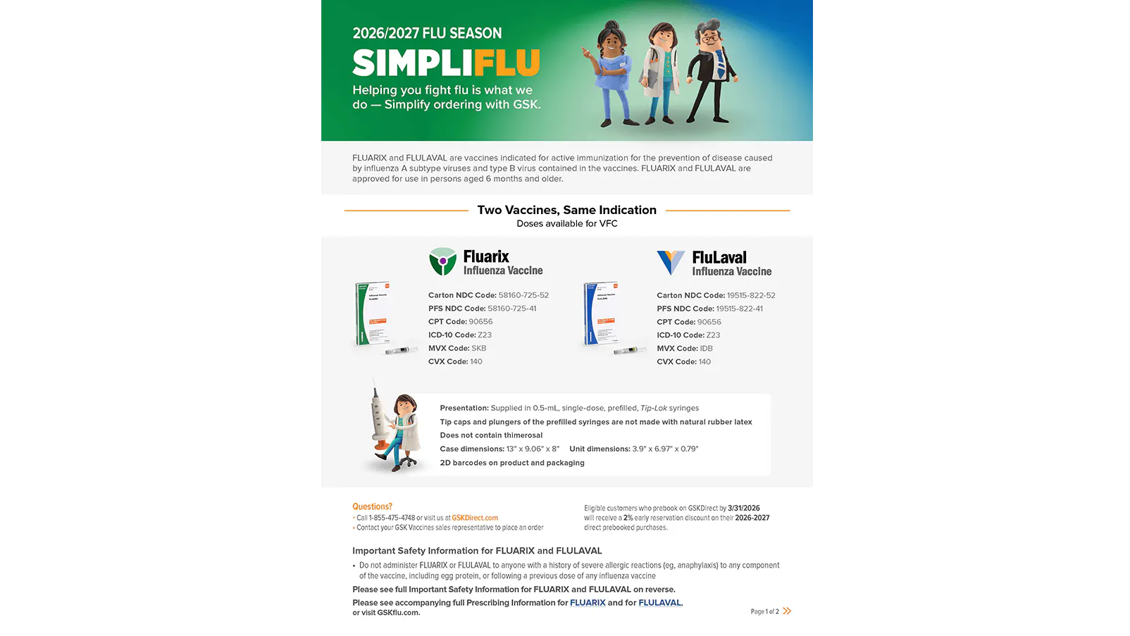 FLUARIX and FLULAVAL Product Summary Sheet PDF FLUARIX and FLULAVAL Product Summary Sheet