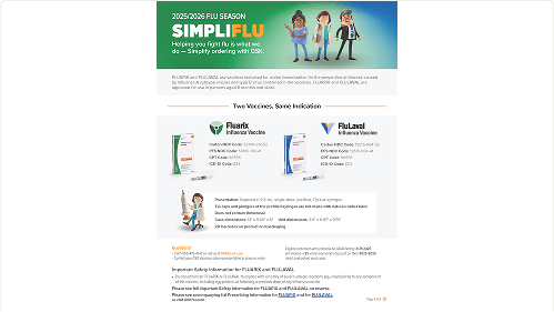FLUARIX and FLULAVAL Product Summary Sheet