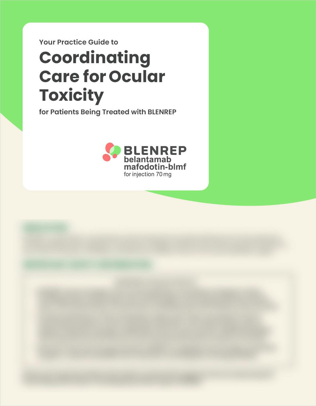 BLENREP Coordination of Care Guide PDF.