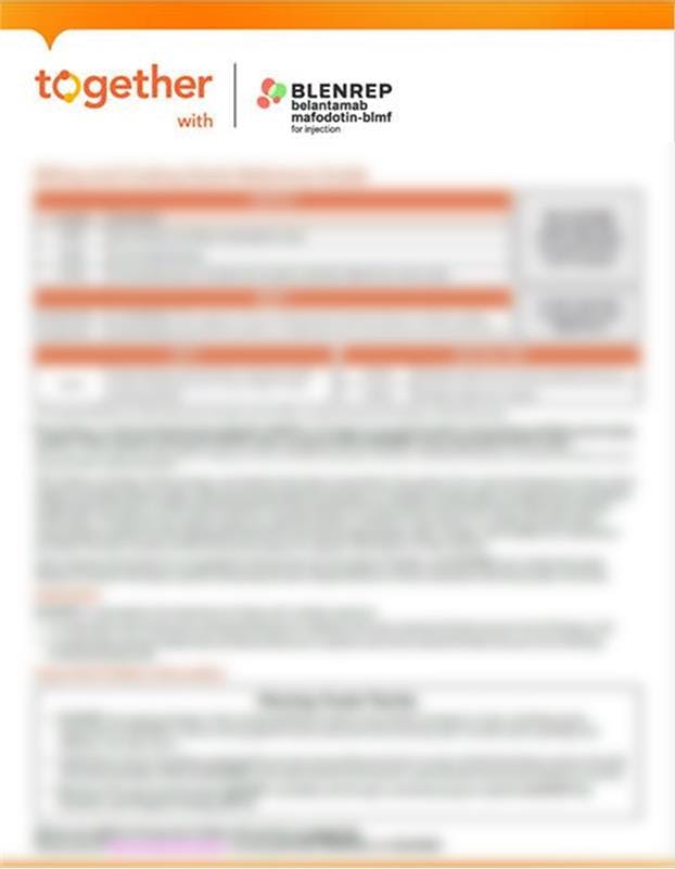 BLENREP Billing and Coding Guide PDF.