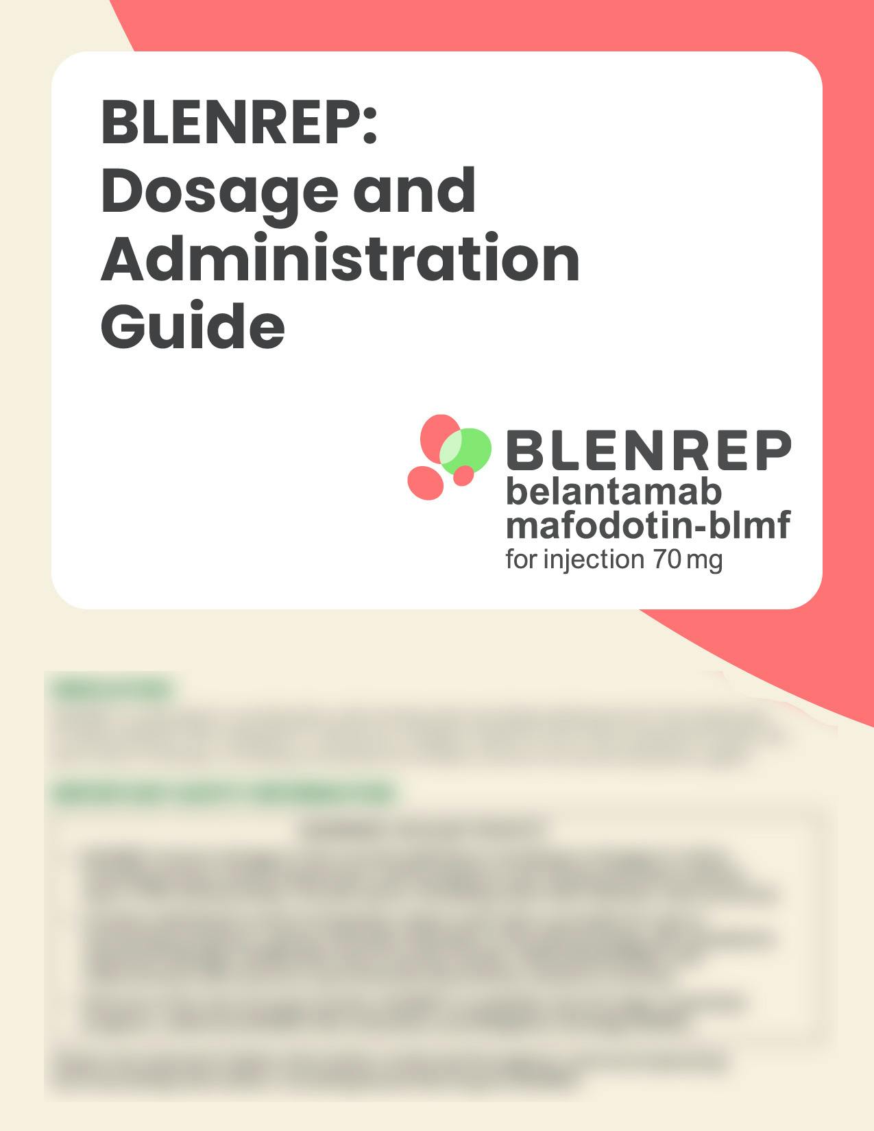 BLENREP Dosing and Administration Guide PDF.
