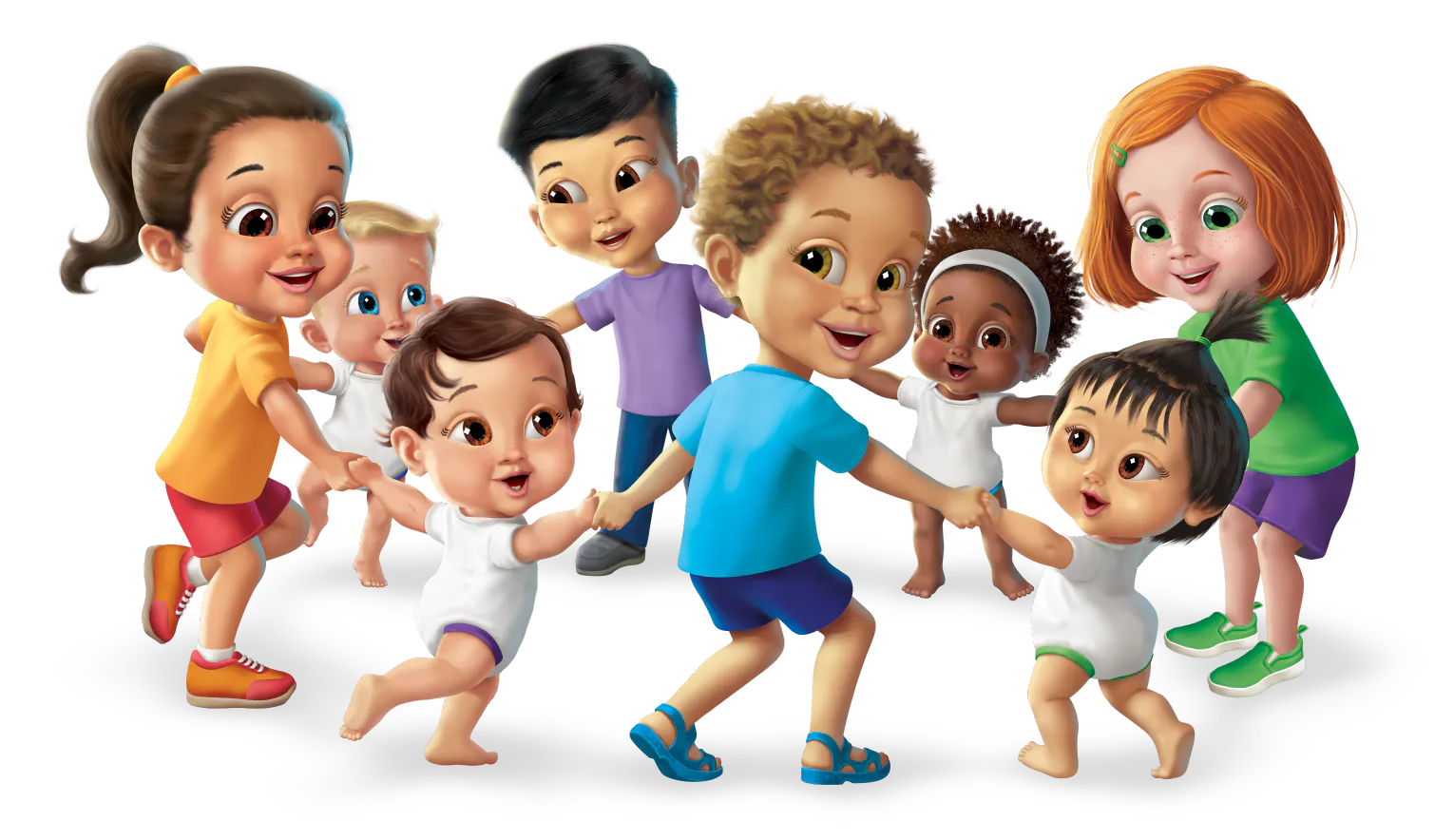 Children holding hands in a circle Children holding hands in a circle