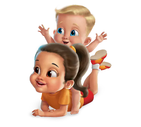 Happy children sitting Happy children sitting