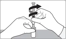 STEP 5: Twist to remove oral dosing applicator.