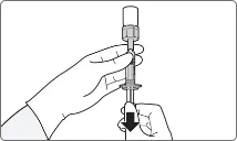 Step 4: Withdraw vaccine into oral dosing applicator..