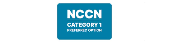 NCCN recommendation category 1 preferred option icon. NCCN recommendation category 1 preferred option icon.