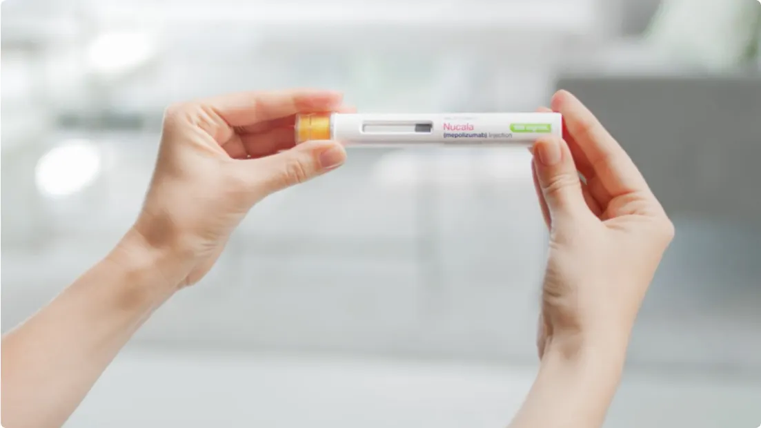 Video thumbnail: How to use the NUCALA Autoinjector at home