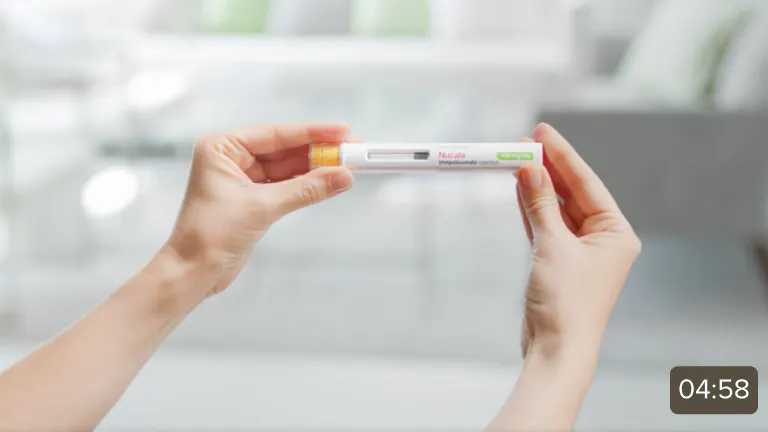 Video thumbnail: How to use the NUCALA Autoinjector at home