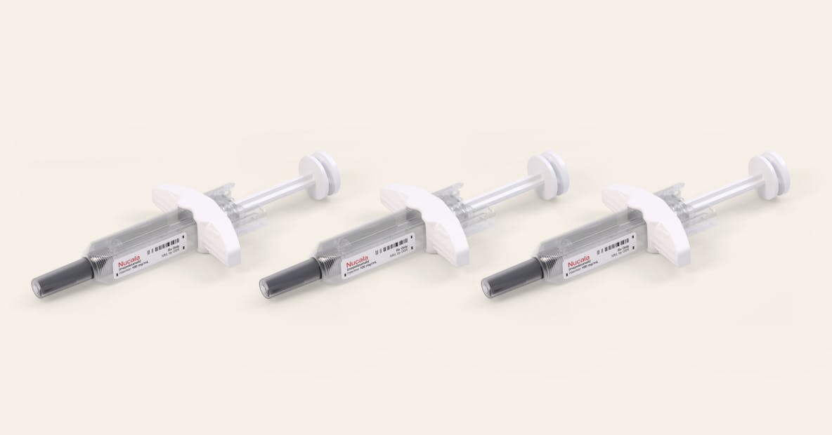 Three NUCALA prefilled syringes