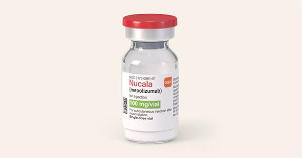 NUCALA lyophilized powder vial
