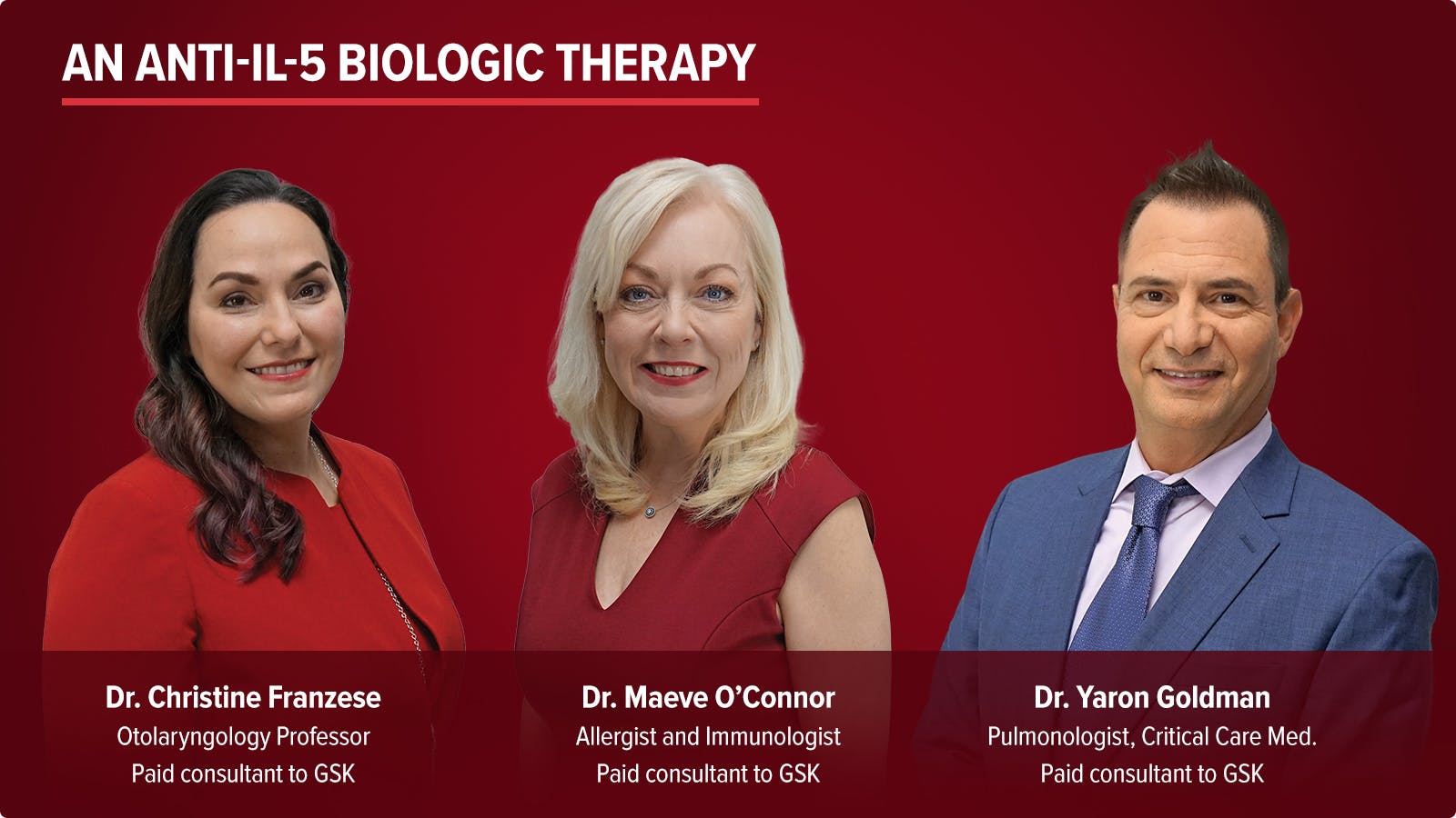 Video thumbnail: An anti-IL-5 approved for select eosinophil-driven diseases Video thumbnail: An anti-IL-5 approved for select eosinophil-driven diseases