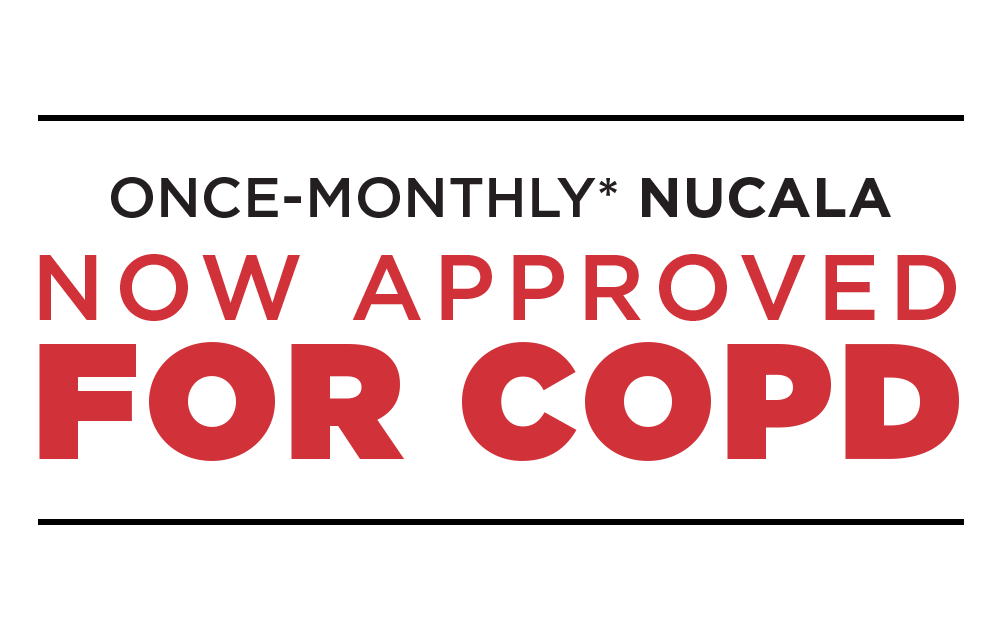 Once-monthly NUCALA now approved for COPD