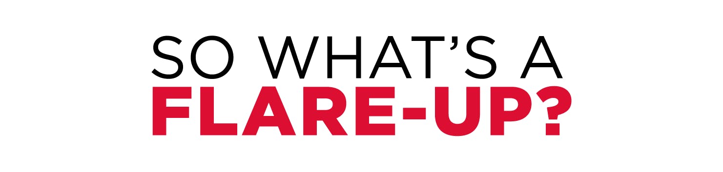So what's a flare-up? So what's a flare-up?