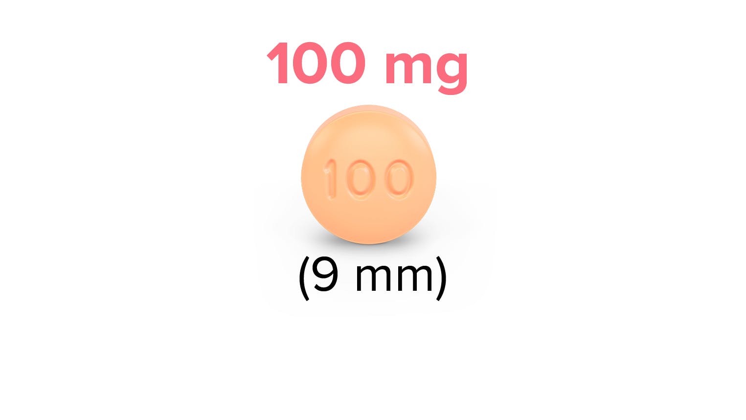 100 mg dosing tablet. 100 mg dosing tablet.