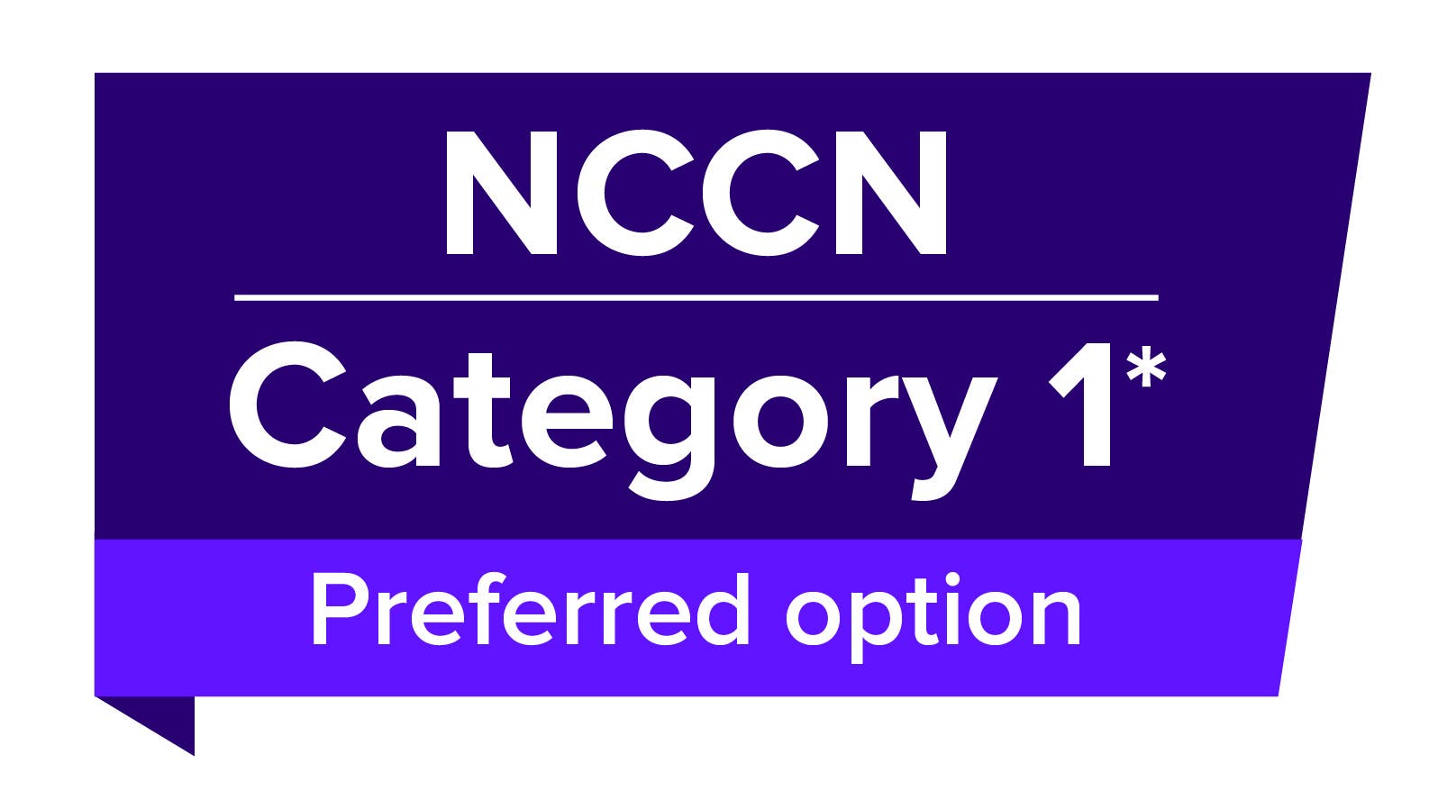 National Comprehensive Cancer Network (NCCN) category 1 preferred option icon.