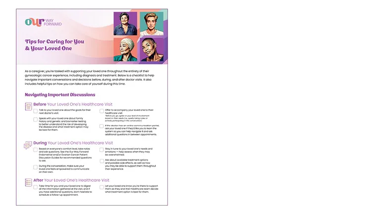 Gynecologic Cancer Caregiver Discussion Guide PDF image Gynecologic Cancer Caregiver Discussion Guide PDF image