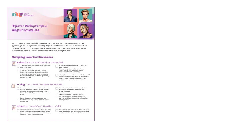 Gynecologic Cancer Caregiver Discussion Guide PDF image Gynecologic Cancer Caregiver Discussion Guide PDF image