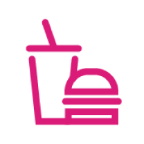 Sharing food and beverage icon Sharing food and beverage icon