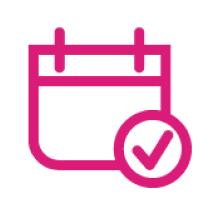Calendar with checkmark icon