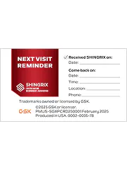 Second Dose Reminder Card PDF image