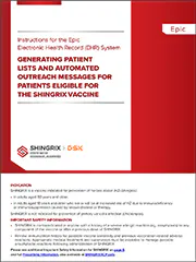 Epic: Generating patient lists and automated outreach messages for patients eligible for the SHINGRIX vaccine PDF image