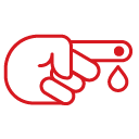 Pricked finger icon