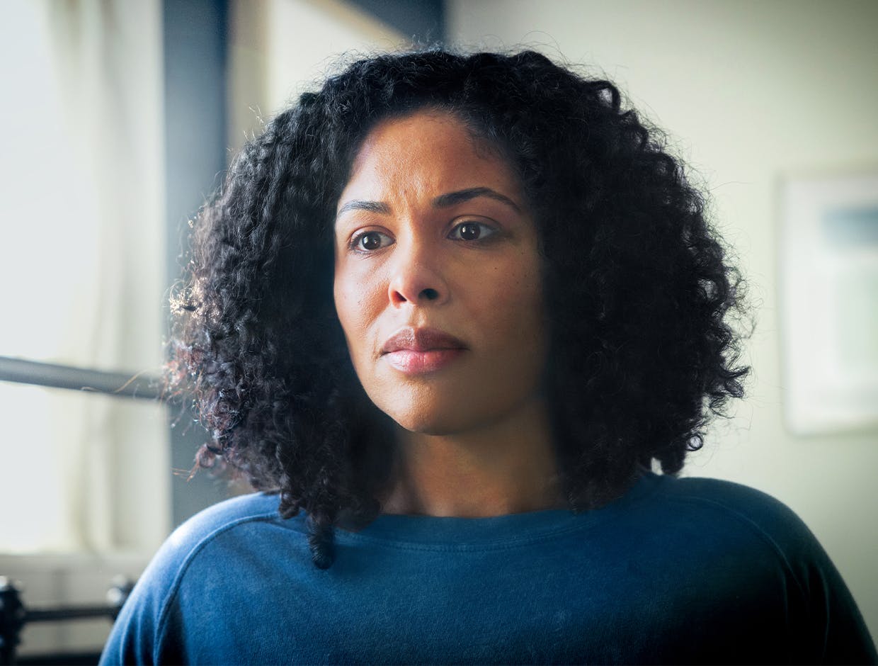 Concerned-looking woman