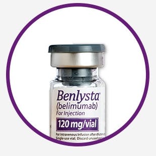 Picture: 120 mg single-dose vial of BENLYSTA