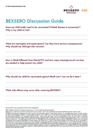 Meningococcal Disease Discussion guide