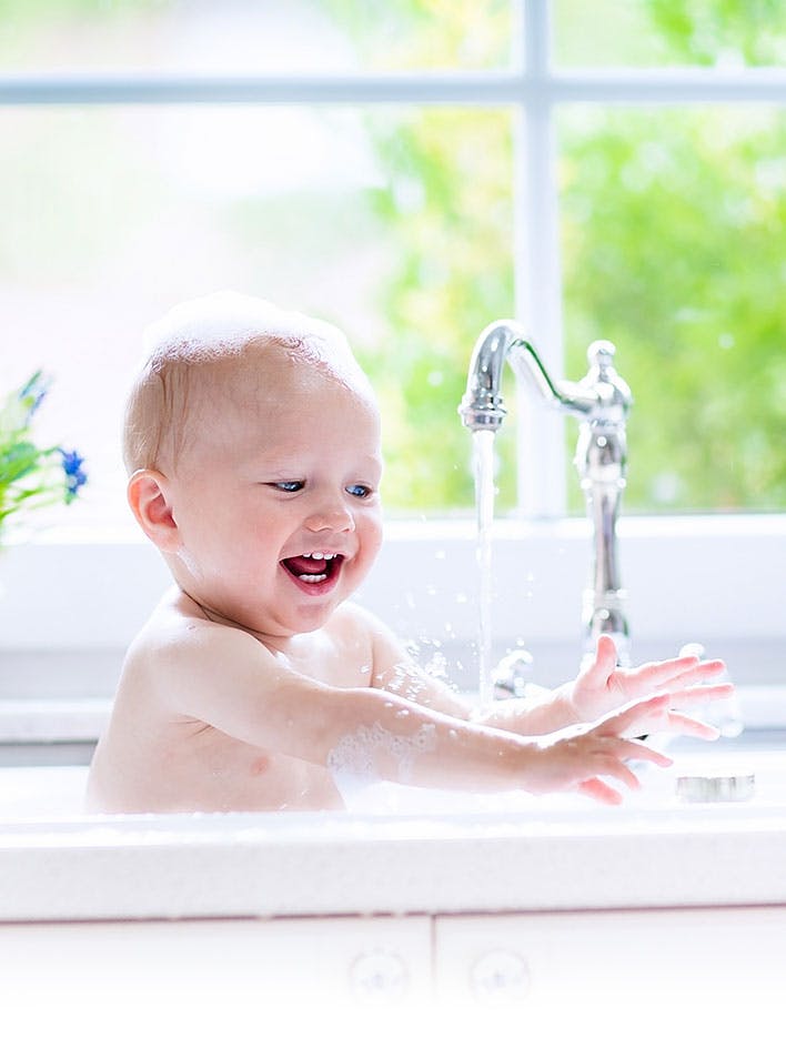 Baby in tub