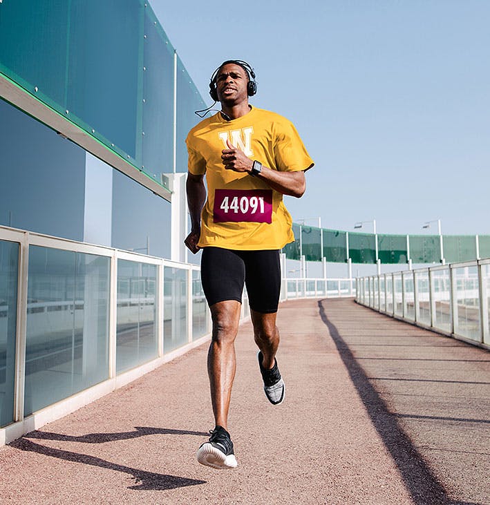 Teen running Teen running