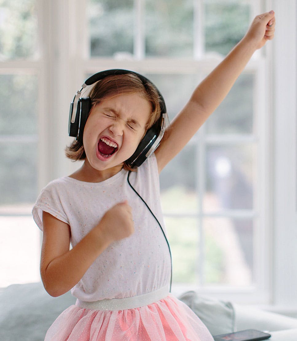 Girl with headphones Girl with headphones