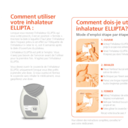 Fiche sur les directives d’utilisation de l’inhalateur ELLIPTA