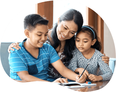 Image: Family Doing Homework