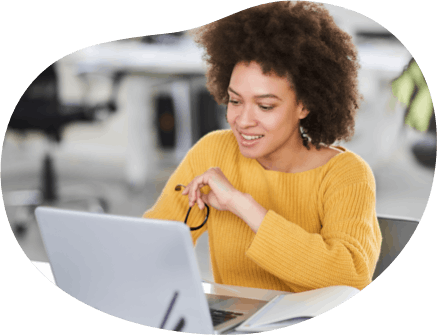 Image: Woman Working on Computer