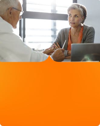 Patient talking to doctor Patient talking to doctor image